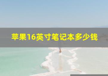 苹果16英寸笔记本多少钱