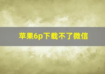 苹果6p下载不了微信