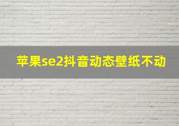 苹果se2抖音动态壁纸不动