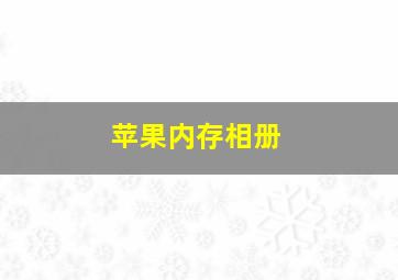 苹果内存相册