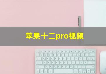 苹果十二pro视频