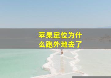 苹果定位为什么跑外地去了