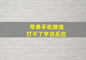 苹果手机微信打不了字没反应