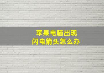 苹果电脑出现闪电箭头怎么办