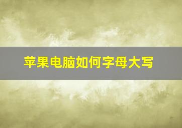 苹果电脑如何字母大写