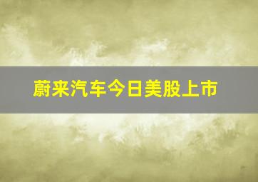 蔚来汽车今日美股上市