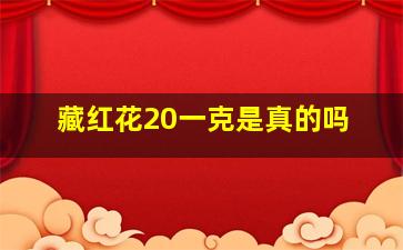 藏红花20一克是真的吗