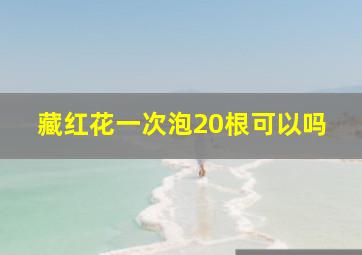 藏红花一次泡20根可以吗