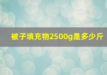 被子填充物2500g是多少斤