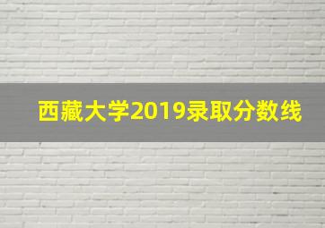 西藏大学2019录取分数线