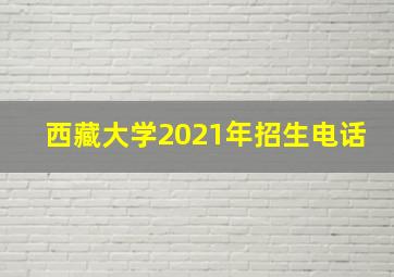 西藏大学2021年招生电话