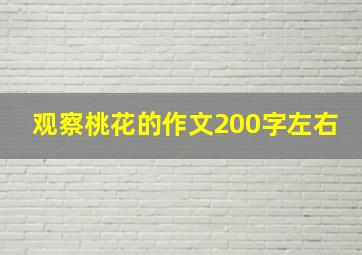 观察桃花的作文200字左右