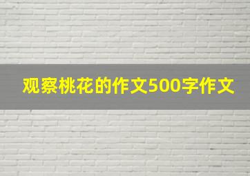 观察桃花的作文500字作文