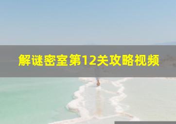 解谜密室第12关攻略视频