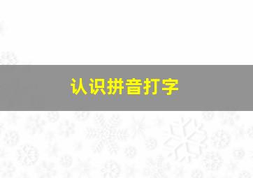 认识拼音打字