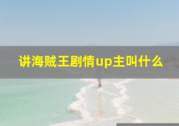 讲海贼王剧情up主叫什么