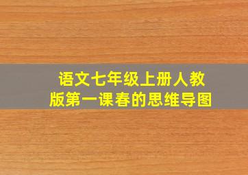 语文七年级上册人教版第一课春的思维导图