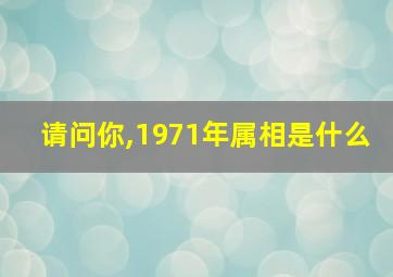 请问你,1971年属相是什么