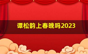 谭松韵上春晚吗2023