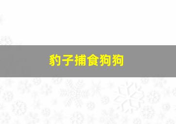 豹子捕食狗狗