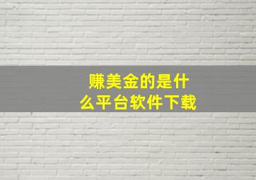 赚美金的是什么平台软件下载