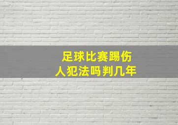 足球比赛踢伤人犯法吗判几年