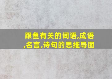 跟鱼有关的词语,成语,名言,诗句的思维导图