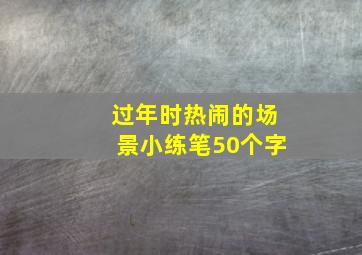 过年时热闹的场景小练笔50个字