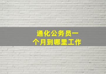 通化公务员一个月到哪里工作