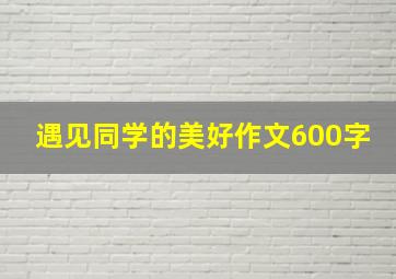 遇见同学的美好作文600字