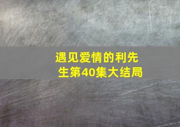 遇见爱情的利先生第40集大结局