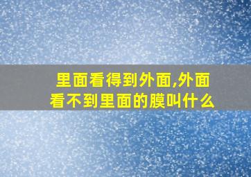 里面看得到外面,外面看不到里面的膜叫什么