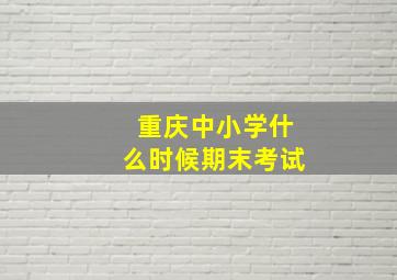 重庆中小学什么时候期末考试