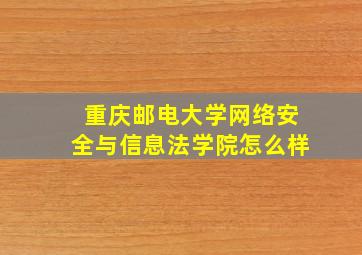 重庆邮电大学网络安全与信息法学院怎么样