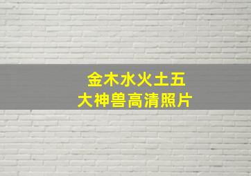 金木水火土五大神兽高清照片