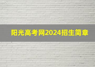 阳光高考网2024招生简章