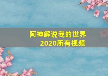 阿神解说我的世界2020所有视频