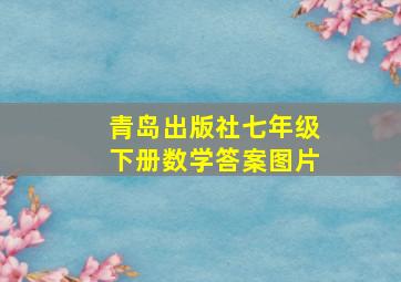 青岛出版社七年级下册数学答案图片