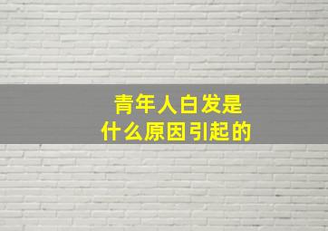 青年人白发是什么原因引起的