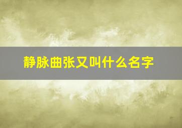 静脉曲张又叫什么名字