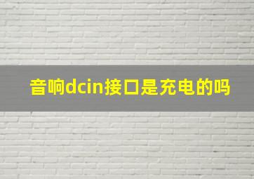 音响dcin接口是充电的吗