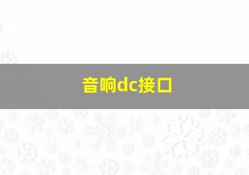 音响dc接口