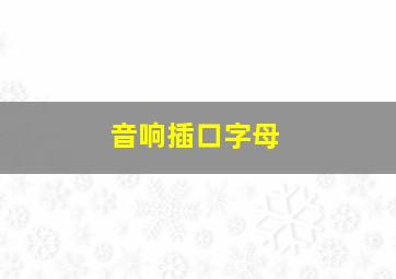 音响插口字母