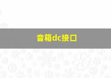 音箱dc接口