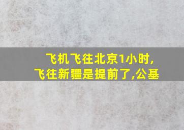 飞机飞往北京1小时,飞往新疆是提前了,公基