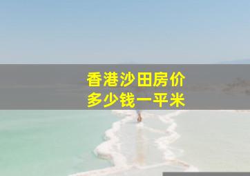 香港沙田房价多少钱一平米