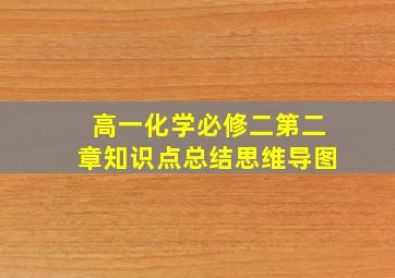 高一化学必修二第二章知识点总结思维导图