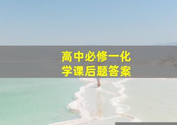 高中必修一化学课后题答案