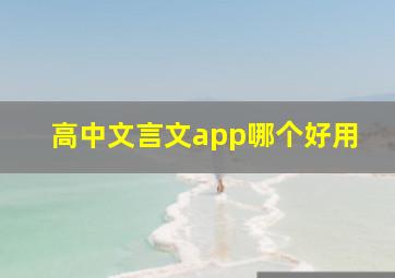 高中文言文app哪个好用