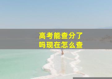 高考能查分了吗现在怎么查